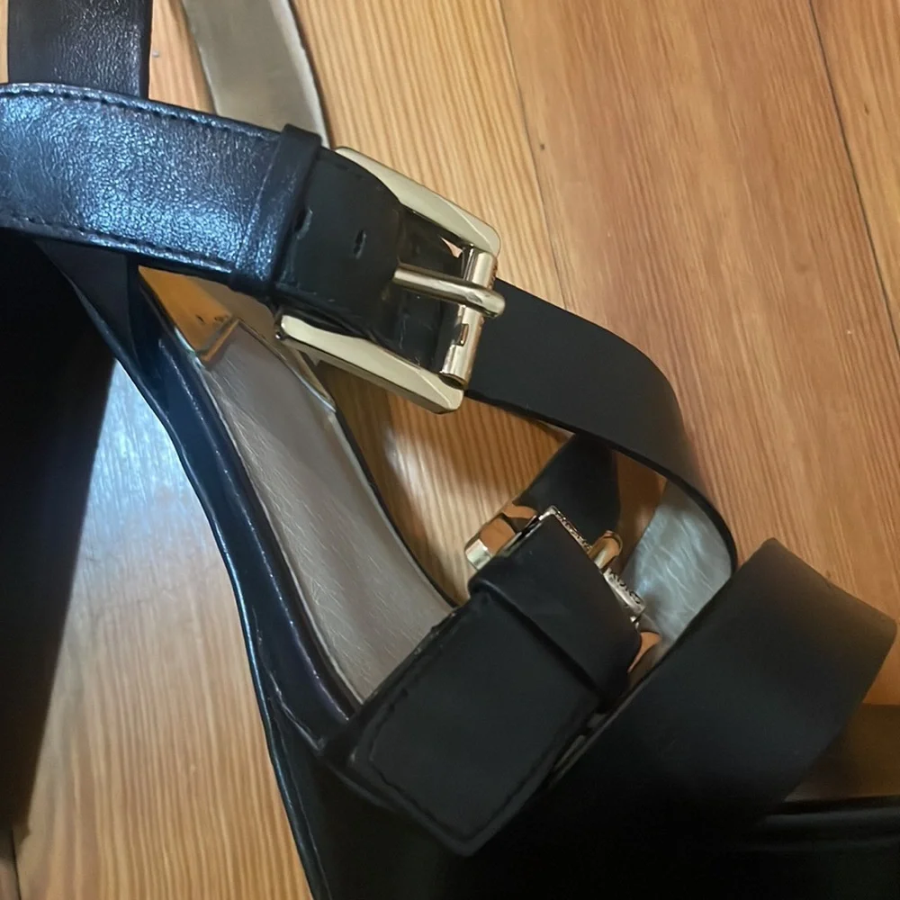 Michael Kors Black Evie Platform Heels - Picture 7 of 8